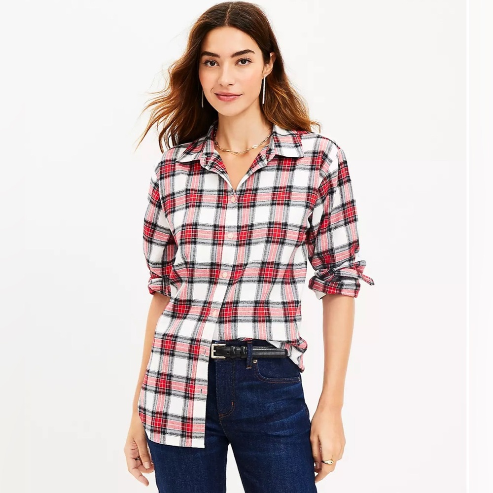 Brand new Plaid Flannel Everyday Tunic Shirt